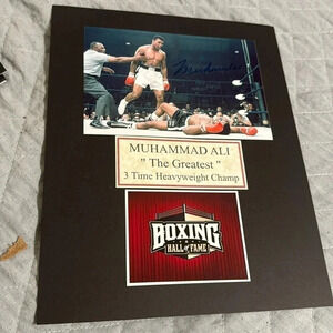 Muhammad Ali autographed photo Coa scoreboard